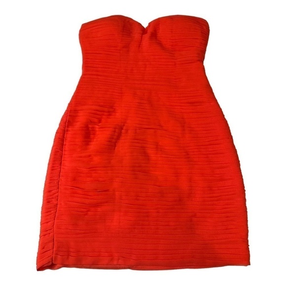 LAVISH Alice Coral Strapless Mini Dress Size 6 - Picture 3 of 4